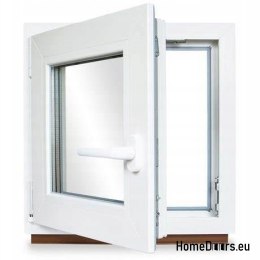 PVC WINDOW RU LEFT 500x600 / 50x60 WHITE