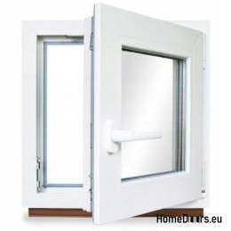 PVC WINDOW RU Right 600x700 / 60x70 WHITE