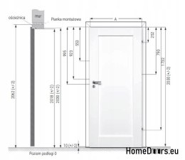 OŚCIEŻNICA STAŁA MDF 90x44 KOLORY FRESH