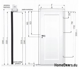 Ościeżnica regulowana MDF ORD-02 , 100-140 mm FRESH