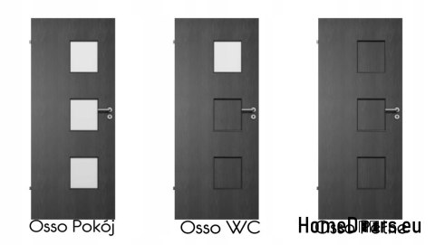 Drzwi Wewnętrzne Płycinowe Osso Pełne 70 Lakierowane Kolory