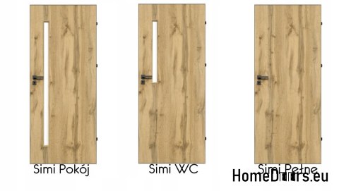 Drzwi Wewnętrzne Płycinowe Simi WC 70 Lakierowane Kolory