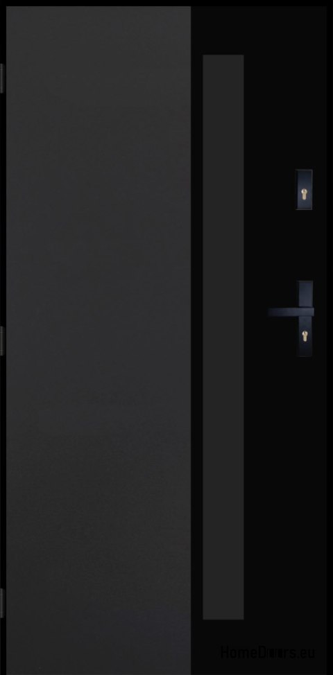 Drzwi Zewnętrzne PANTOR ALPINE-PASIVE 01 Lewe 90 Antracyt Grube 72mm Ciepłe
