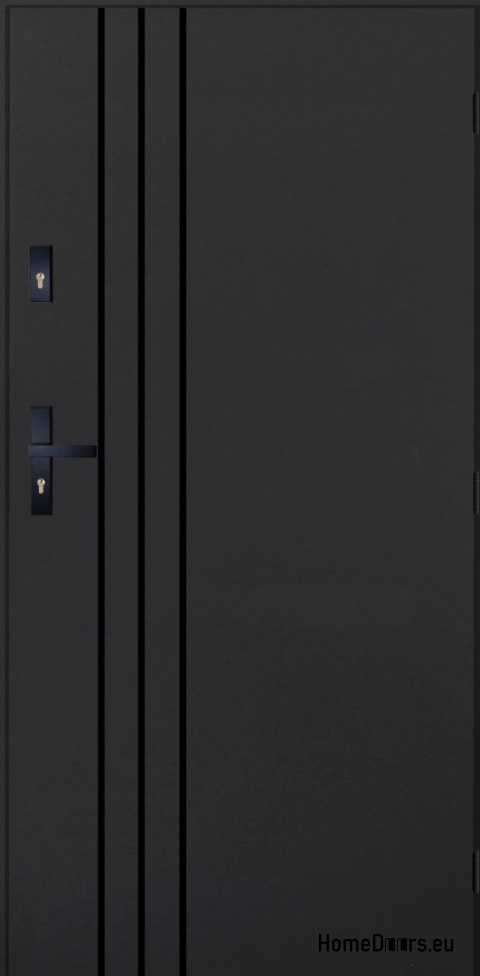 Drzwi Zewnętrzne PANTOR HURON Prawe 90 Antracyt Grube 72mm Ciepłe