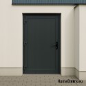 DRZWI ZEWNĘTRZNE TECHNICZNE GOSPODARCZE PCV 100X205 cm ANTRACYT LEWE