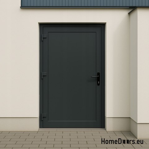 DRZWI ZEWNĘTRZNE TECHNICZNE GOSPODARCZE PCV 100X205 cm ANTRACYT LEWE