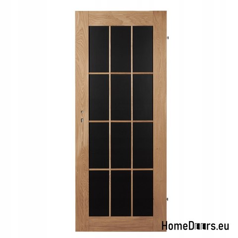 Drzwi wewnętrzne dębowe sęczne Lamin Black 90