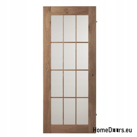 Drzwi wewnętrzne dębowe sęczne Lamin Glass 70