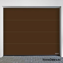 Brama garażowa segmentowa automatyczna z napędem 2500x2125 mm Brąz, OD RĘKI