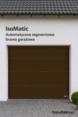 Brama garażowa segmentowa automatyczna z napędem 2500x2125 mm Brąz, OD RĘKI