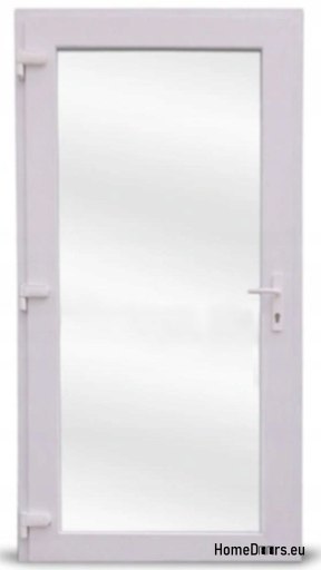 DRZWI ZEWNĘTRZNE PCV SKLEPOWE BIUROWE 90/210 BIAŁE PRZESZKLONE