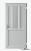 DRZWI ZEWNĘTRZNE TECHNICZNE GOSPODARCZE PCV 100X205 cm BIAŁE PRAWE