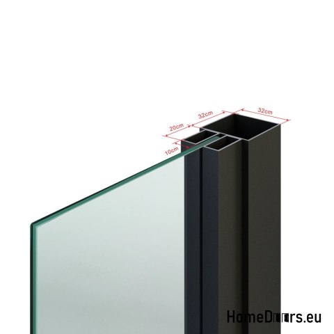 Drzwi przesuwne 90 Loft 6S szklane stal czarne szyby w kpl stalowe od ręki