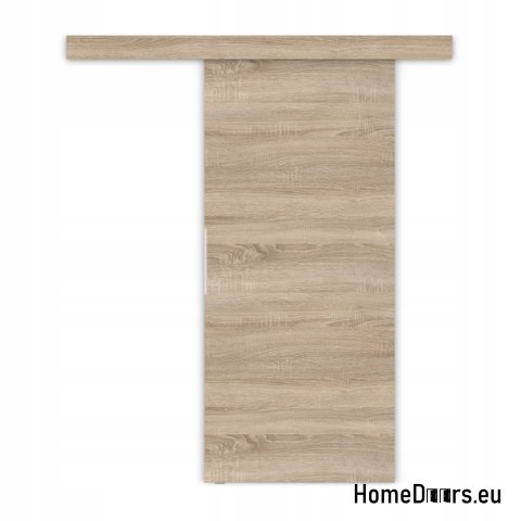 Drzwi przesuwne naścienne ALFA + system przesuwny BRZOZA OJCÓW CIEMNA 85