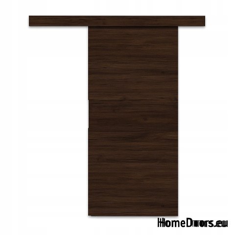 Drzwi przesuwne naścienne ALFA + system przesuwny BRZOZA OJCÓW CIEMNA 95