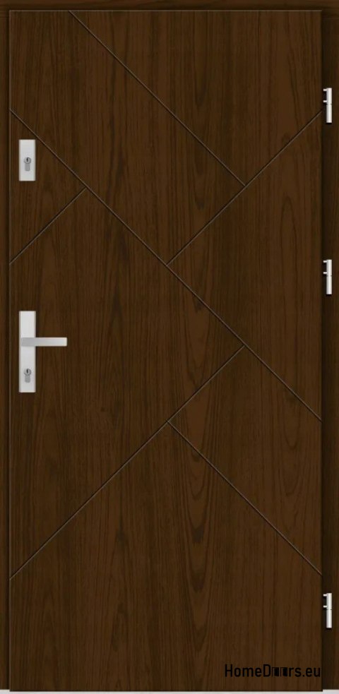 Drzwi zewnętrzne drewniane płytowe Leon 80,85,90,95,100 Kolory 75mm