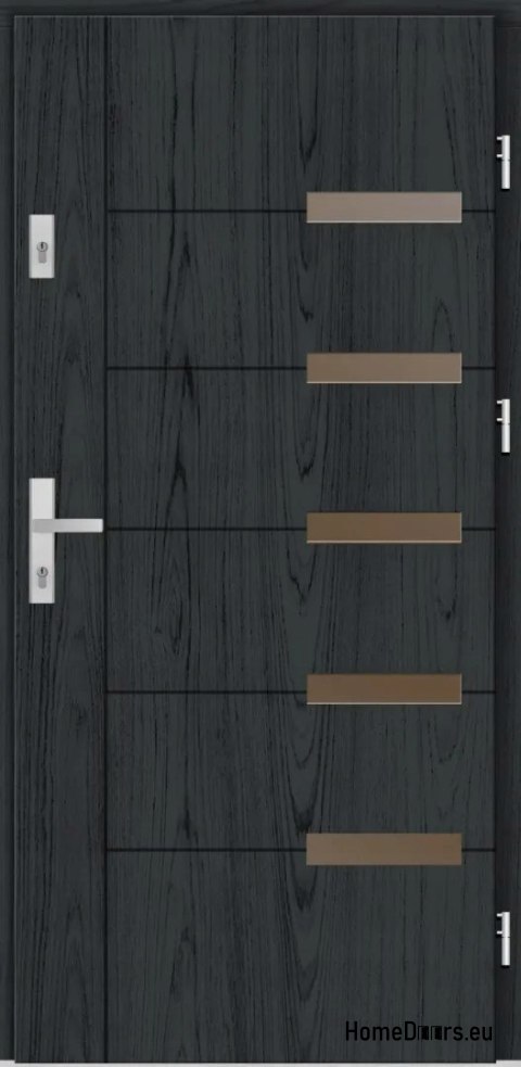 Drzwi zewnętrzne drewniane płytowe Manta 80,85,90,95,100 Kolory 75mm