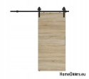 Drzwi przesuwne 70 naścienne ALFA LOFT A 04 Dąb Sonoma 74+system przesuwny