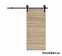 Drzwi przesuwne 70 naścienne ALFA LOFT A 04 Dąb Sonoma 74+system przesuwny