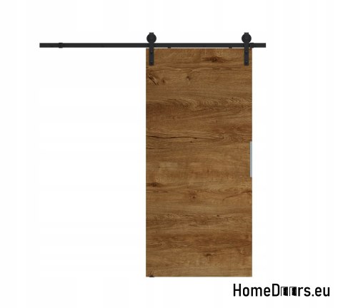 Drzwi przesuwne 70 naścienne ALFA LOFT P 01 Czarne 74 + system przesuwny