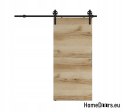 Drzwi przesuwne 80 naścienne ALFA LOFT A 04 Dąb Grand 85 + system przesuwny
