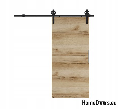 Drzwi przesuwne 80 naścienne ALFA LOFT A 04 Dąb Grand 85 + system przesuwny