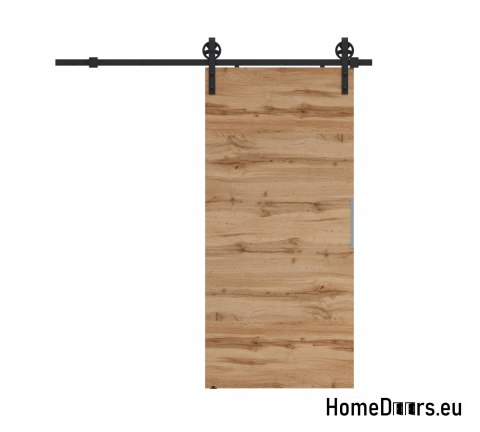 Drzwi przesuwne 80 naścienne ALFA LOFT A 04 Dąb Wotan 85 + system przesuwny