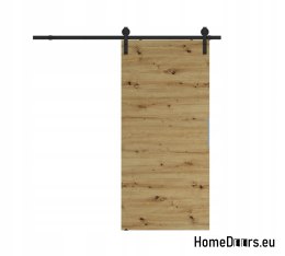 Drzwi przesuwne 80 naścienne ALFA LOFT P 01 Dąb Artisan 85+system przesuwny