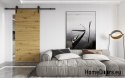 Drzwi przesuwne 80 naścienne ALFA LOFT P 01 Dąb Artisan 85+system przesuwny