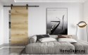 Drzwi przesuwne 80 naścienne ALFA LOFT P 01 Dąb Grand 85 + system przesuwny