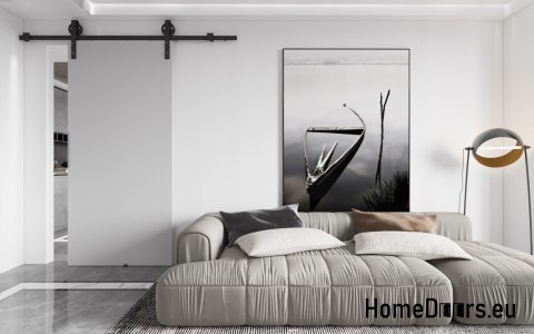 Drzwi przesuwne 90 naścienne ALFA LOFT A 04 Szare 95+ system przesuwny