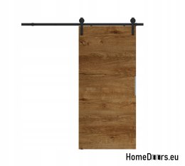 Drzwi przesuwne 90 naścienne ALFA LOFT P 01 Czarne 95 + system przesuwny