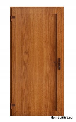 DRZWI ZEWNĘTRZNE PCV TECHNICZNE GOSPODARCZE 100X205 cm ZŁOTY DĄB LEWE