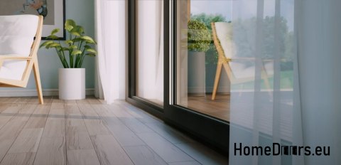 Drzwi okno przesuwne tarasowe balkonowe HSL 200 x 210 cm lewe białe ciepłe