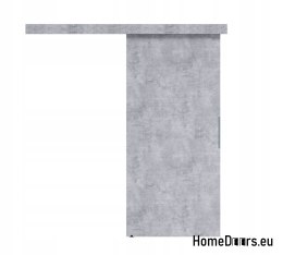 Drzwi przesuwne 70 naścienne ALFA beton 74 + system przesuwny