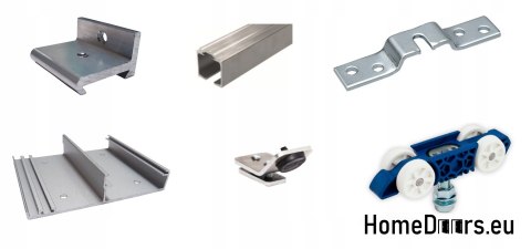 Drzwi przesuwne 70 naścienne ALFA białe 74 + system przesuwny