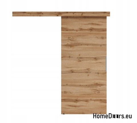 Drzwi przesuwne 70 naścienne ALFA dąb wotan 74+ system przesuwny
