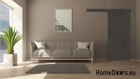 Drzwi przesuwne 70 naścienne ALFA dąb wotan 74+ system przesuwny