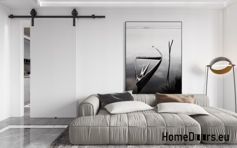 Drzwi przesuwne 80 naścienne ALFA LOFT A 04 Białe 85 + system przesuwny