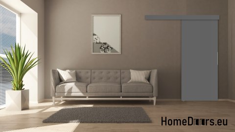 Drzwi przesuwne 80 naścienne ALFA beton 85 + system przesuwny