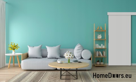 Drzwi przesuwne 80 naścienne ALFA buk Norweski 85 + system przesuwny