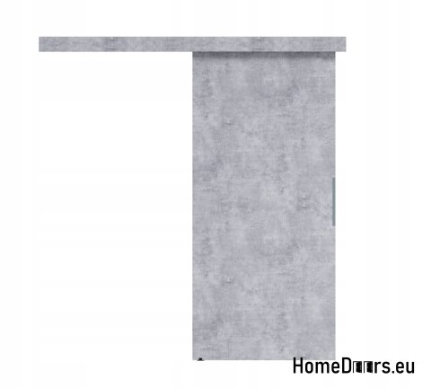Drzwi przesuwne 90 naścienne ALFA beton 95+ system przesuwny
