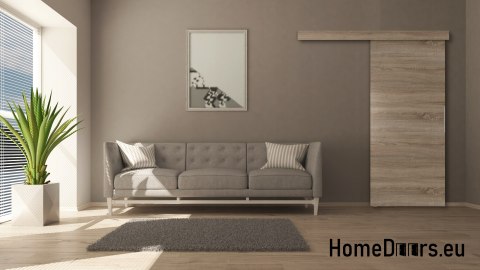 Drzwi przesuwne 90 naścienne ALFA dąb Grand 95+ system przesuwny