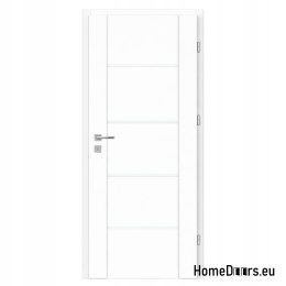 Drzwi wewnętrzne pokojowe przeszklone białe Lento 70 Prawe, OD RĘKI