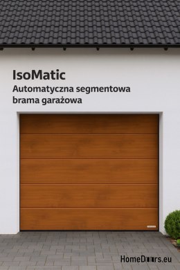 Brama garażowa segmentowa automatyczna z napędem 2500x2125mm Złoty dąb