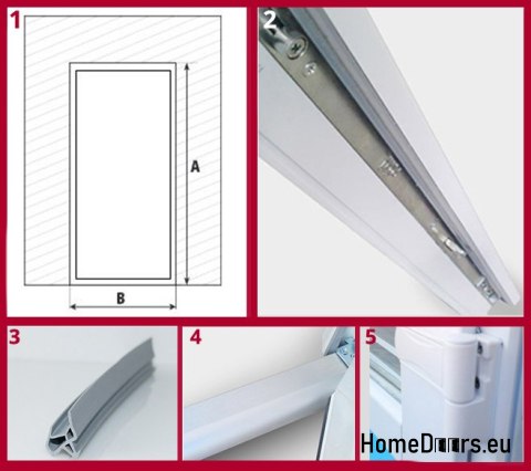 DRZWI ZEWNĘTRZNE PCV SKLEPOWE BIUROWE 110/210 ANTRACYT/BIAŁY PRZESZKLONE