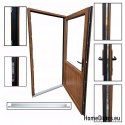 DRZWI ZEWNĘTRZNE PCV SKLEPOWE BIUROWE 110/210 ANTRACYT/BIAŁY PRZESZKLONE