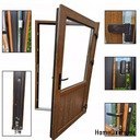 DRZWI ZEWNĘTRZNE PCV SKLEPOWE BIUROWE 110/210 PRAWE BIAŁE PRZESZKLONE