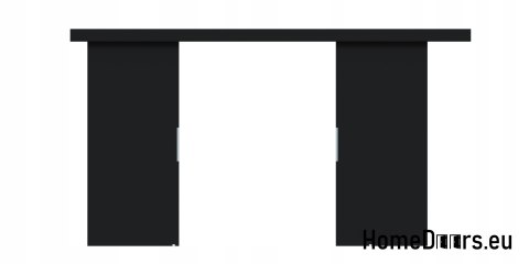 Drzwi przesuwne 120 naścienne ALFA LOFT 02 Czarne 60 + system przesuwny