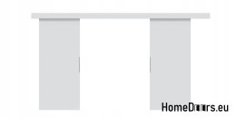 Drzwi przesuwne 130 naścienne ALFA LOFT 02 Białe 65 + system przesuwny